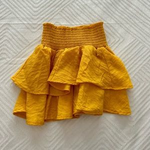 Yellow Ruffle Skirt